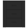 vidaXL Nachttisch Schwarz 50x36x60 cm Holzwerkstoff
