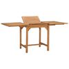 vidaXL Gartentisch Ausziehbar (110-160)x80x75 cm Massivholz Teak