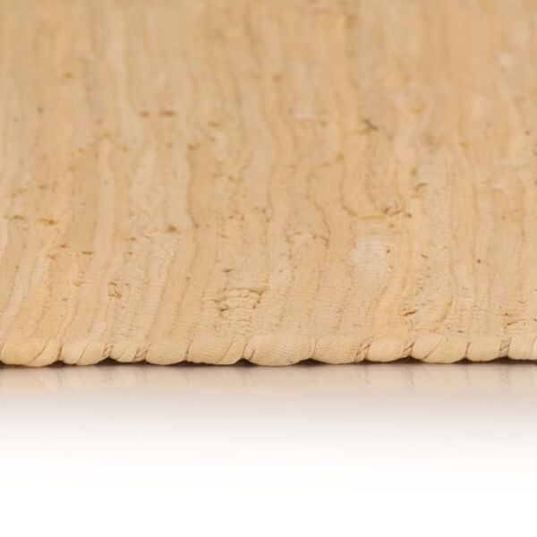 vidaXL Chindi-Teppich Handgewebt Baumwolle 200x290 cm Beige