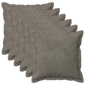 vidaXL Kissen mit Kissen HOUTEN 6 Stk. Hellgrau Samt