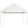 vidaXL Pavillon mit Dach Wei&szlig; 4,46x4,08x3,22 m Polyethylen