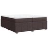 vidaXL Boxspringbett mit Matratze Dunkelbraun 200x200 cm Stoff