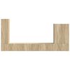 vidaXL TV-Wandregal-Set Wandmontiert 6 pcs Sonoma-Eiche