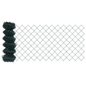 vidaXL Maschendrahtzaun 25 x 0,6 m Stahl Gr&uuml;n