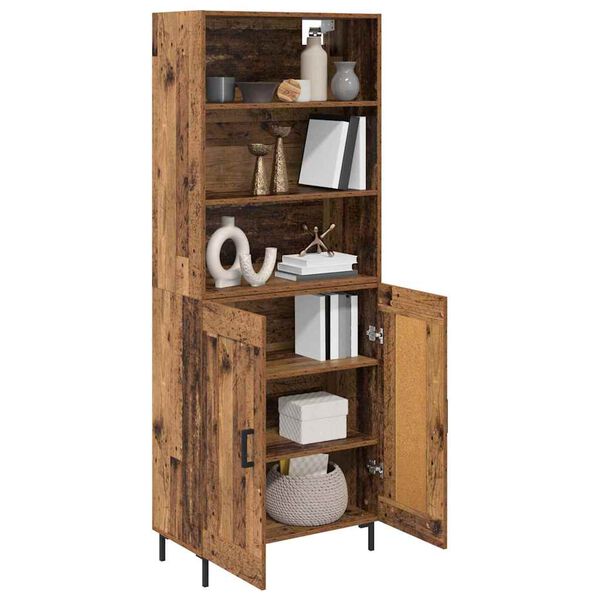 vidaXL Highboard Altholz 69,5 x 34 x 180 cm Holzwerkstoff