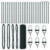 vidaXL Bodenmontierter Sechseckzaun 50 x 0,4 m PVC-beschichteter Stahl