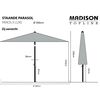 Madison Sonnenschirm Paros II Luxe 300 cm Saphirblau