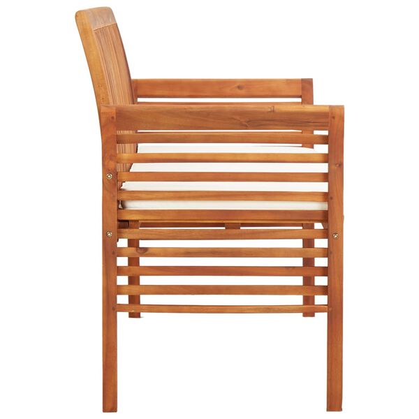 vidaXL 3-Sitzer Gartenbank mit Kissen 150 cm Massivholz Akazie