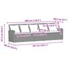 vidaXL Gartensofa 5-Sitzer mit Kissen Braun Poly Rattan
