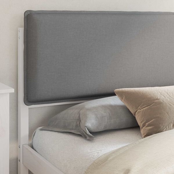 vidaXL Bettgestell mit gepolstertem Kopfteil Hellgrau 180 x 200 cm