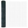 vidaXL Euro-Zaun mit Pfosten 10 x 1,5 m PVC-beschichteter Stahl Gr&uuml;n