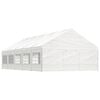 vidaXL Pavillon mit Dach Wei&szlig; 11,15x5,88x3,75 m Polyethylen