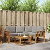 vidaXL Outdoor-Sofagarnitur mit Kissen 5 pcs Nat&uuml;rlich und Hellgrau