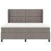 vidaXL Boxspringbett mit Matratze Taupe 180 x 200 cm Stoff