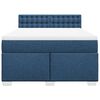 vidaXL Boxspringbett mit Matratze Blau 140x190 cm Stoff