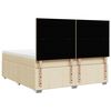 vidaXL Boxspringbett mit Matratze Creme 180x200 cm Stoff