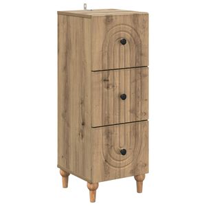 vidaXL Schubladenschrank 33 x 34,5 x 90 cm Holzwerkstoff Artisan-Eiche