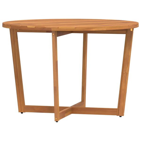vidaXL Garten-Esstisch Rund &Oslash;110x75 cm Massivholz Akazie