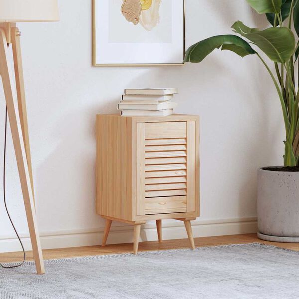 vidaXL Schrankt&uuml;r Lamellen-Design 39,5x29,5 cm Massivholz Kiefer