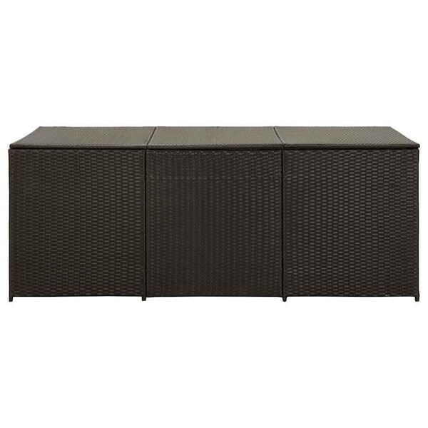 vidaXL Gartenbox Poly Rattan 180x90x70 cm Braun