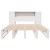 vidaXL Massivholzbett mit Regal ohne Matratze Wei&szlig; 140x190 cm
