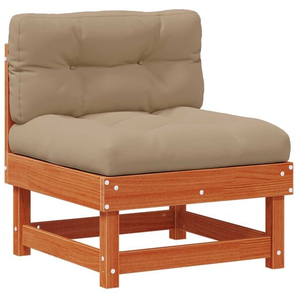 vidaXL Garten-Lounge-Set 6 pcs Wachsbraun Massives Kiefernholz