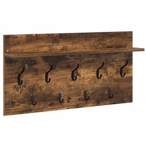 vidaXL Wandmontierter nachttisch Ger&auml;ucherte Eiche 80 x 40 x 12 cm