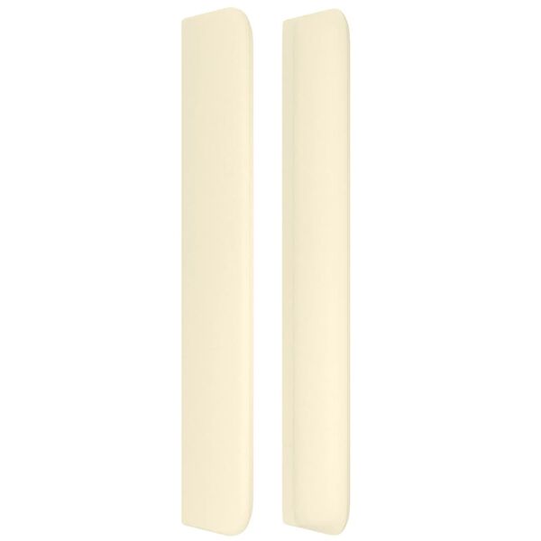 vidaXL Kopfteil mit Ohren Creme 183x16x118/128 cm Kunstleder