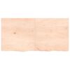 vidaXL Tischplatte 120x60x(2-4) cm Massivholz Eiche Unbehandelt