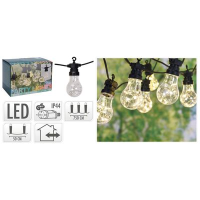 ProGarden LED Garten-Party-Lichterkette 100 Lampen
