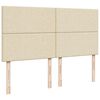vidaXL Boxspringbett mit Matratze Creme 200x200 cm Stoff