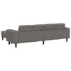 vidaXL Sofa mit Kissen Hellgrau 250 x 188 x 76 cm Cordstoff