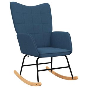 vidaXL Schaukelstuhl Blau Stoff