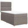 vidaXL Boxspringbett mit Matratze Taupe 80x200 cm Stoff