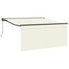 vidaXL Ausziehbare Markise Creme 300 x 250 cm Polyester und Aluminium