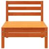 vidaXL Gartensofas ohne Armlehnen 4 Stk. Wachsbraun Massivholz Kiefer