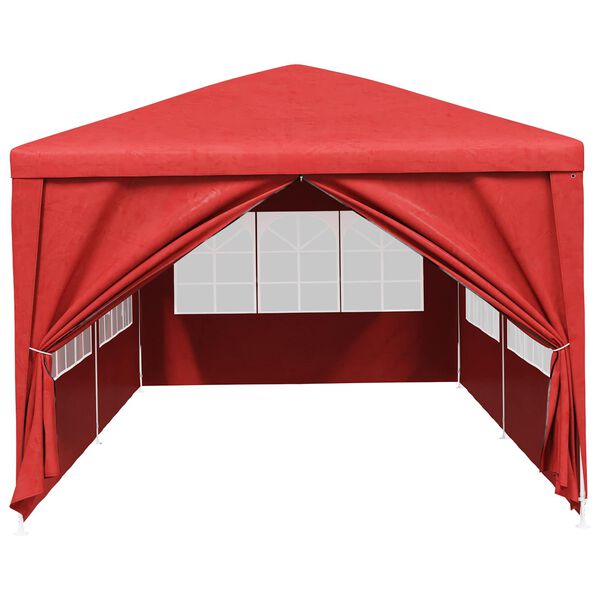 vidaXL Partyzelt mit Wand Rot 600 x 300 x 255 cm PE und Stahl