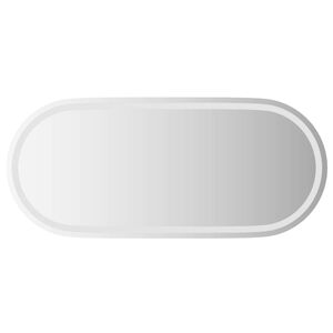 vidaXL LED-Badezimmerspiegel Transparent 100 x 45 cm Geh&auml;rtetes Glas