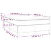 vidaXL Boxspringbett mit Matratze Hellgrau 140x200 cm Samt