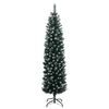 vidaXL Künstlicher Weihnachtsbaum Schlank 300 LEDs 210 cm