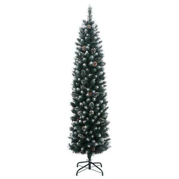 vidaXL Künstlicher Weihnachtsbaum Schlank 300 LEDs 210 cm