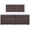 vidaXL Boxspringbett mit Matratze Dunkelbraun 200x200 cm Stoff