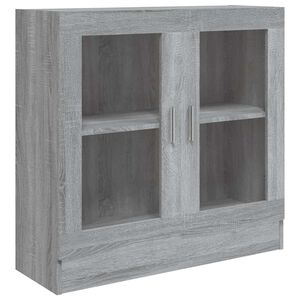 vidaXL Vitrinenschrank Grau Sonoma 82,5x30,5x80 cm Holzwerkstoff