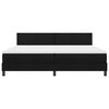 vidaXL Boxspringbett mit Matratze mit LED Schwarz 200 x 200 cm Stoff