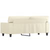 vidaXL 2-Sitzer-Sofa Creme 140 cm Kunstleder