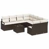 vidaXL Sofa-Set 9 Stk. 8-Sitzanzahl Braun und Creme Polyrattan