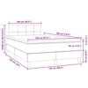 vidaXL Boxspringbett mit Matratze & LED Schwarz 120x190 cm Samt