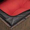 vidaXL Gartensofa mit Kissen 3-Sitzer Braun Poly Rattan