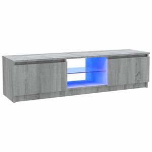 vidaXL TV-Schrank mit LED-Leuchten Grau Sonoma 120x30x36 cm