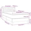 vidaXL Boxspringbett mit Matratze Dunkelbraun 90x190 cm Stoff
